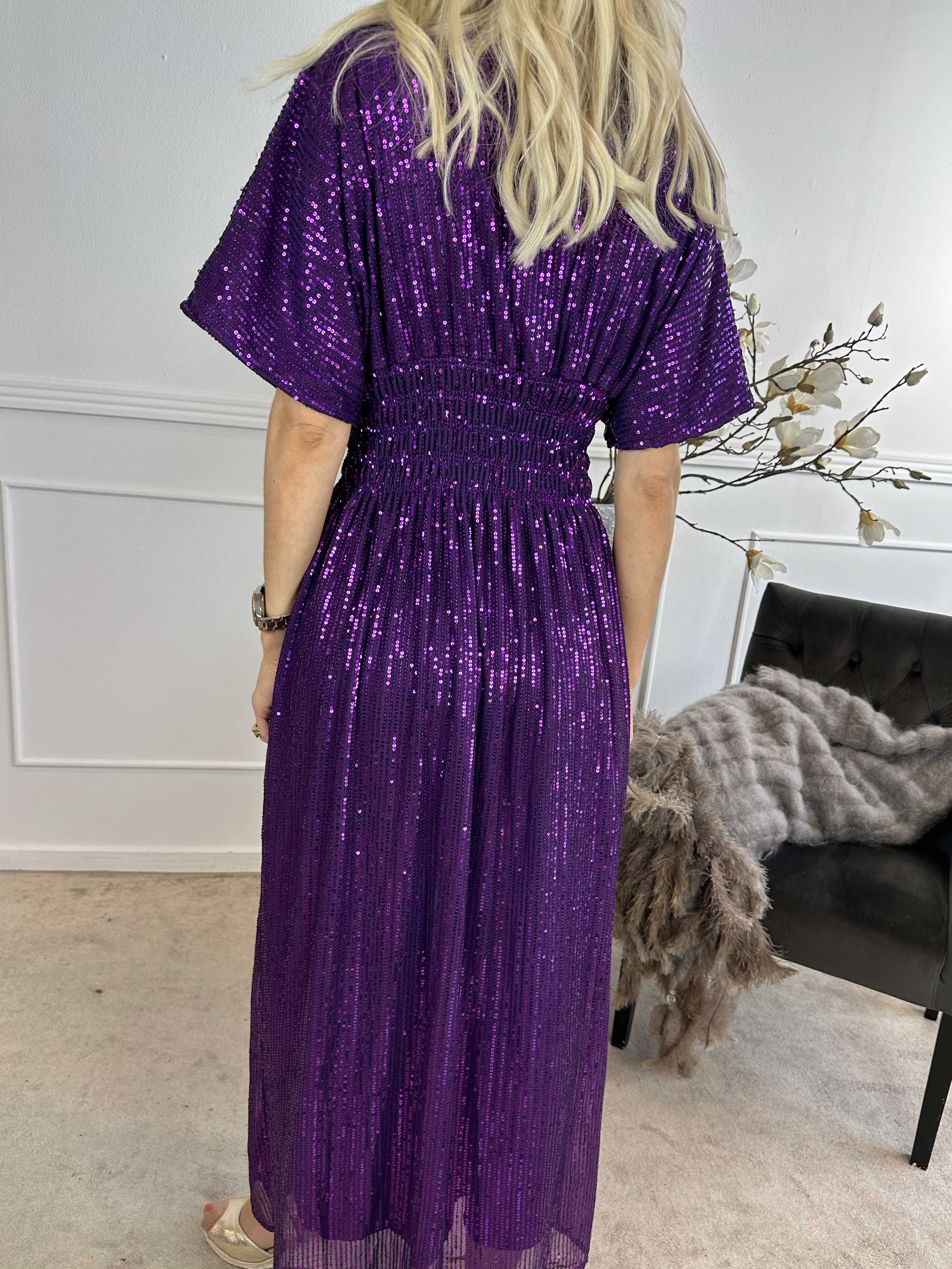 Pams Glitter - Lang smuk kjole med pailletter